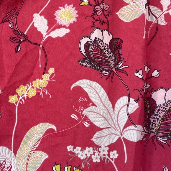 Loft Women’s Small Maternity Flowy Blouse Ruffled Shoulders - Picture 4 of 6